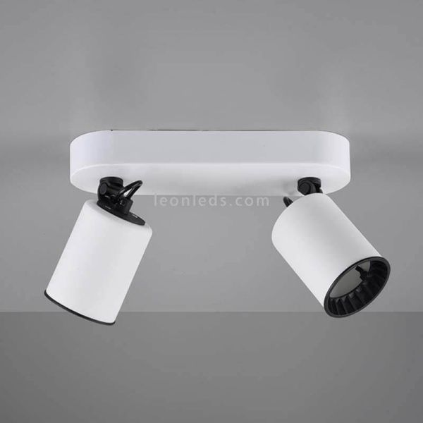 Regleta de 2 focos blanca