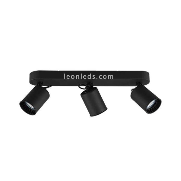 Regleta de 3 focos negra Pago Trio Lighting