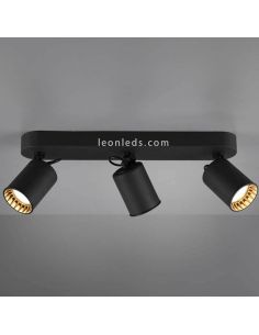 Regleta de 3 focos negra Pago Trio Lighting 2