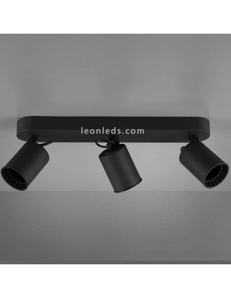 Bandeau 3 spots noir