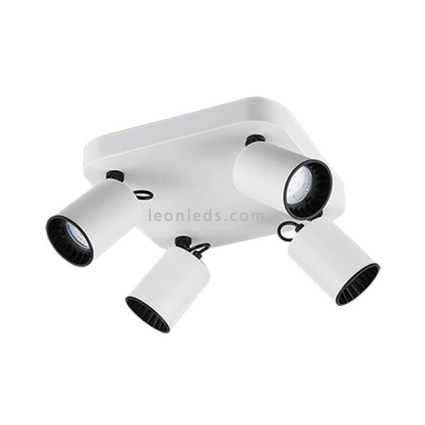 Regleta 4 focos blanca