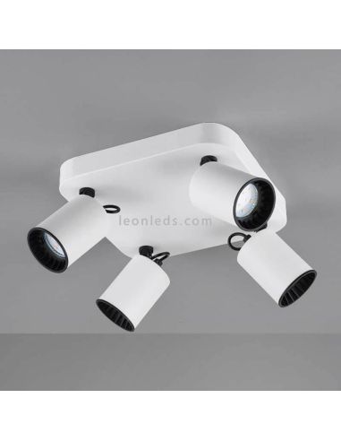 Réglette 4 Spots blanche Pago Trio...