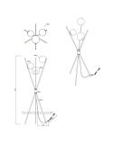 Dimensions Lampadaire moderne Lance Trio Lighting