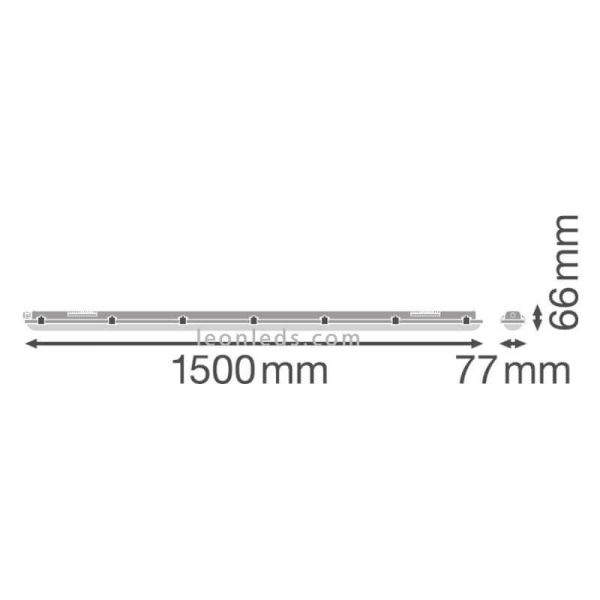 Dimensiones Pantalla led estanca 1500 LedVance Value