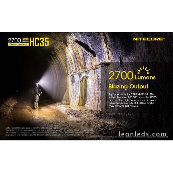 Linterna Frontal LED Potente Nitecore HC35