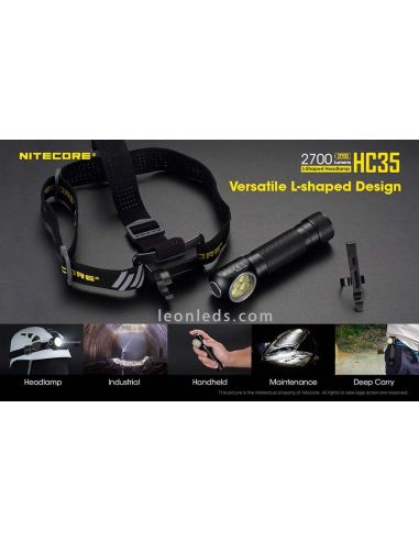 Linterna Frontal LED Potente Nitecore HC35