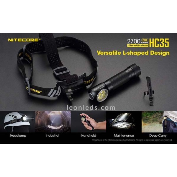 Linterna Frontal LED Potente Nitecore HC35