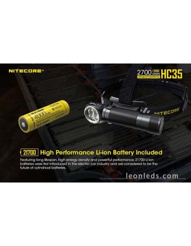Linterna Frontal LED Potente Nitecore HC35