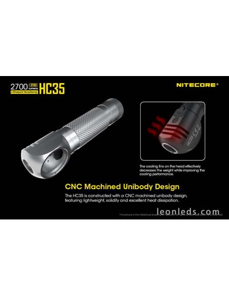 Linterna Frontal LED Potente Nitecore HC35