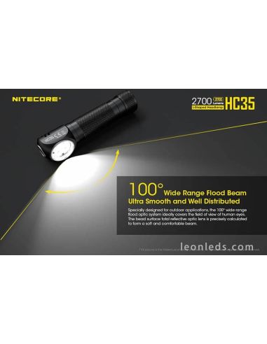 Linterna Frontal LED Potente Nitecore HC35