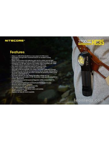 Lampe frontale LED puissante Nitecore...