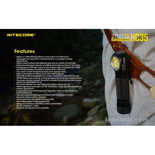 Leistungsstarker LED-Stirnlampe...