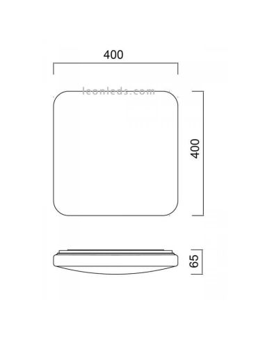 LED-Deckenlampe 45W Quatro II Mittel...