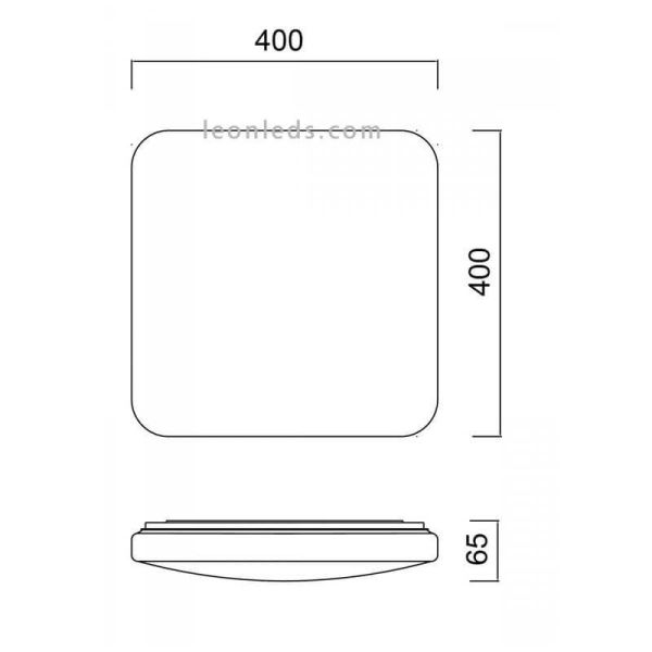 LED-Deckenlampe 45W Quatro II Mittel...