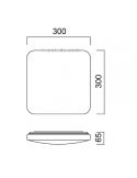 Plafón de Techo LED Grande | Plafón cuadrado LED potente para Cocina | Plafón LED Luz Natural | LeonLeds Iluminación