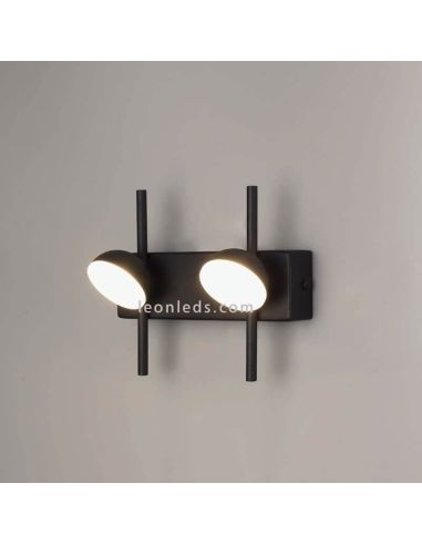 Aplique LED Doble negro 6W ADN Black 6265