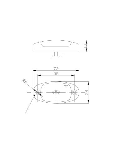 Piloto de posición LED Ovalado Fristom FT025 LED FT-025 Blanco Rojo Naranja refletante | LeonLeds