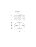 Dimensões Luminária de teto oval Eve 1172