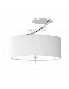 Candeeiro de tecto oval cromado Eve