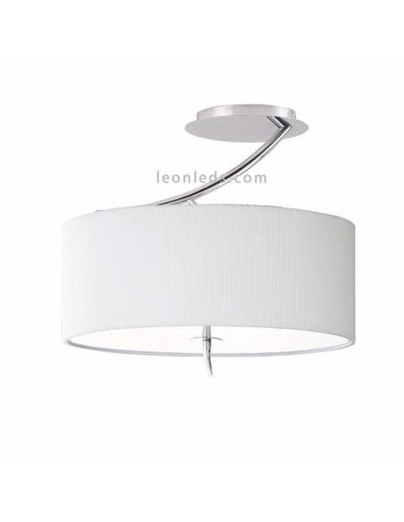 Candeeiro de tecto oval cromado Eve