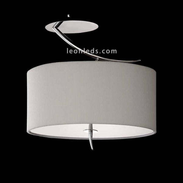 Candeeiro de tecto oval cromado Eve