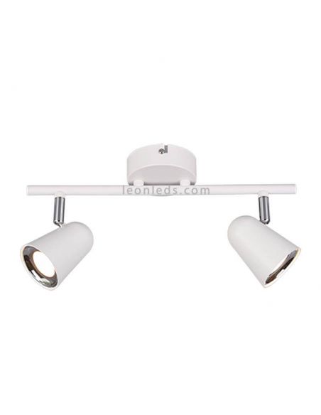 Regleta de 2 focos LED blanca Toulouse de Trio Lighting | LeonLeds Iluminación