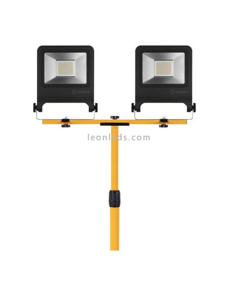 Protecteurs LED 2X50W avec trépied WorkLight Trépied 2X50W 4000K | Éclairage LeonLeds