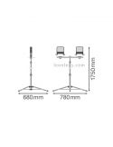 Protecteurs LED 2X50W avec trépied WorkLight Trépied 2X50W 4000K | Éclairage LeonLeds