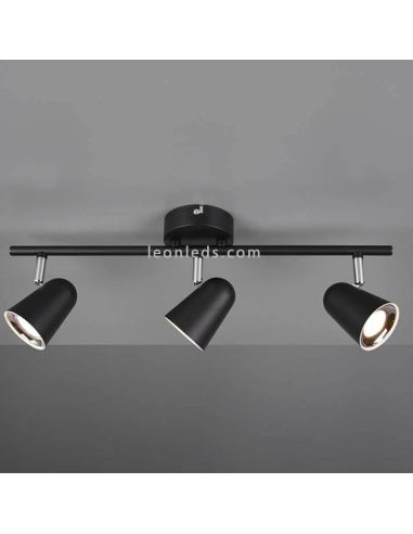 Regleta con 3 Focos LED orientable Toulouse Trio Lighting | LeonLeds Iluminación