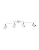 Regleta con 4 Focos LED blanca orientable Toulouse Trio Lighting | LeonLeds Iluminación