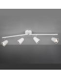Regleta con 4 Focos LED blanca orientable Toulouse Trio Lighting | LeonLeds Iluminación