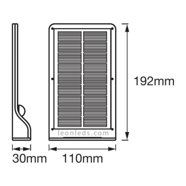 Dimensions DOORLED SOLAIRE WT LedVance