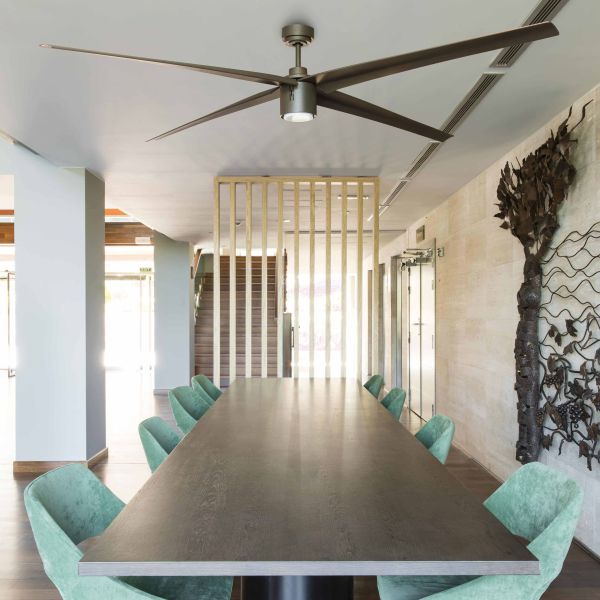 Ventilateur de plafond LED Attos avec Wifi Marron Faro Barcelona | Éclairage LeonLeds