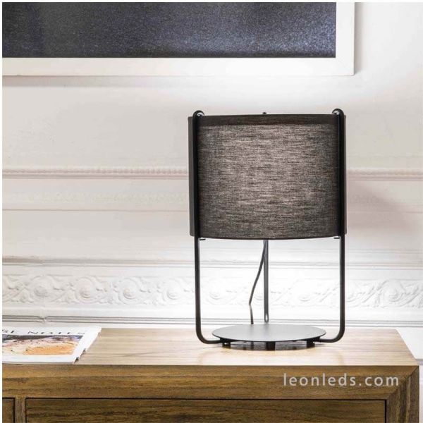 Candeeiro de mesa tambor Antracite | farol barcelona