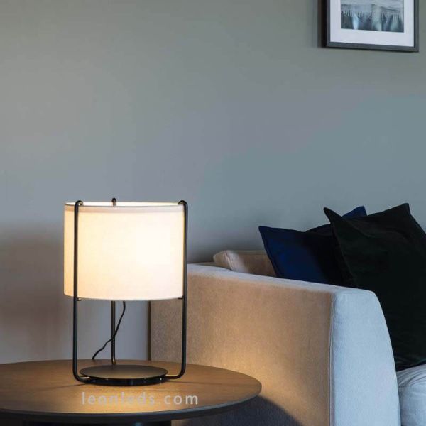 Lámpara de sobremesa Drum Beige Faro Barcelona | LeonLeds