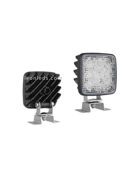 Faro LED cuadrado de trabajo 1.600Lm con conector Deutsch | LeonLeds