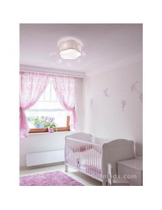 Plafón Infantil Rosa Estrellas Moony 2
