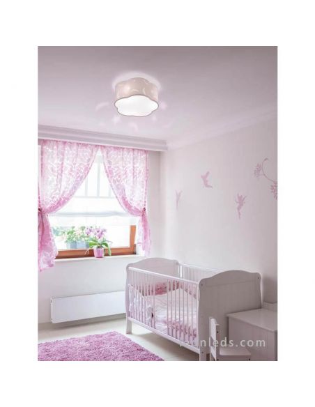 Plafonnier enfant Pink Stars Moony