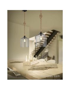 Lámpara de techo de estilo Vintage de la serie Judith de Trio Lighting | LeonLeds Iluminación 2