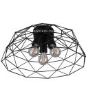 Luminária de teto em arame preto Haval by Trio Lighting | Leon Iluminação LED
