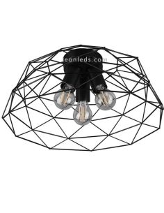 Luminária de teto em arame preto Haval by Trio Lighting | Leon Iluminação LED