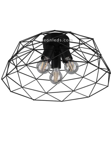 Luminária de teto em arame preto Haval by Trio Lighting | Leon Iluminação LED