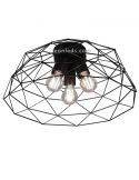 Plafón de techo Alambre negro Haval de Trio Lighting | LeonLeds Iluminación