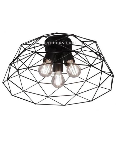 Plafón de techo Alambre negro Haval de Trio Lighting | LeonLeds Iluminación