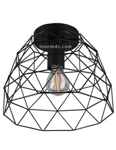 Lámpara de techo alambre negro Haval Trio Lighting
