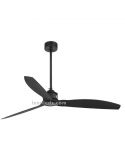 Ventilateur de plafond noir mat JustFan 32100 | Éclairage LeonLeds