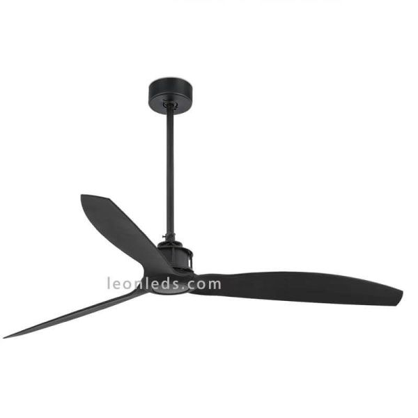 Ventilateur de plafond noir mat JustFan 32100 | Éclairage LeonLeds