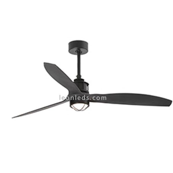 Ventilador de teto preto fosco JustFan | Ventiladores de teto Leon LEDs
