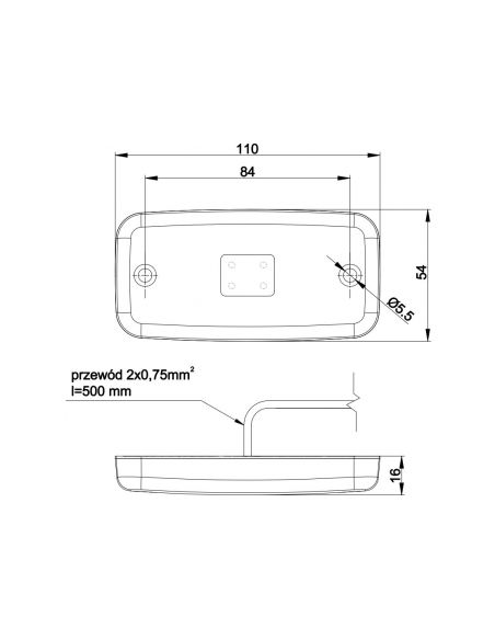 Dimensões Fristom FT-019 sem suporte | Leon Iluminação LED