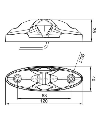 Dimensiones Fristom FT038 | LeonLeds Iluminacion